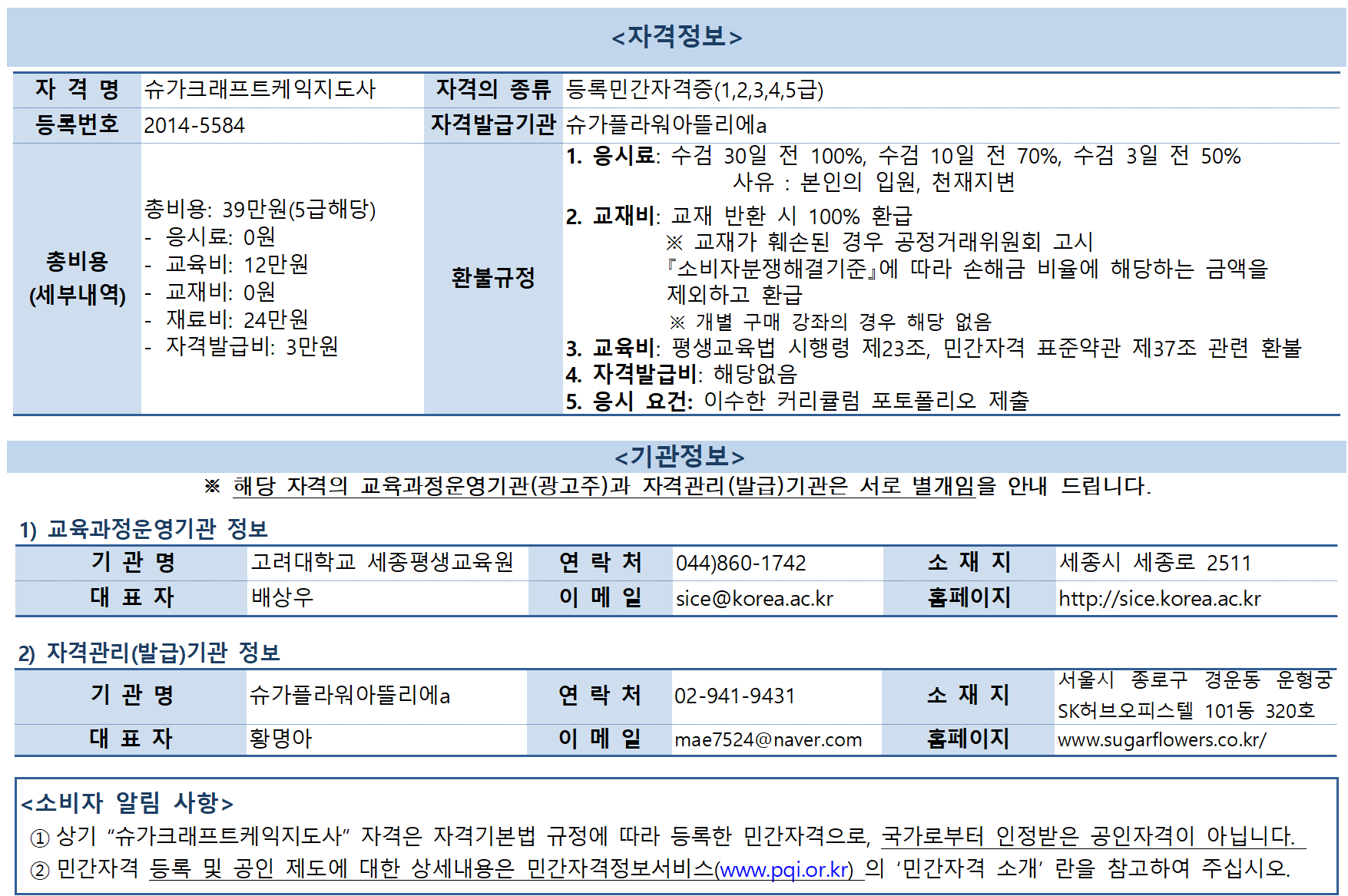 민간자격정보